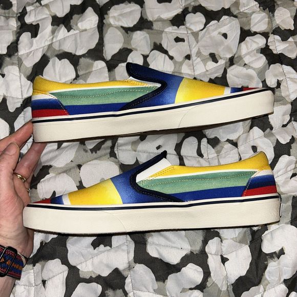 Polo Ralph Lauren Keaton Slip-On MEN'S Canvas Ombre Striped SIZE 11 NWOB - Picture 5 of 9